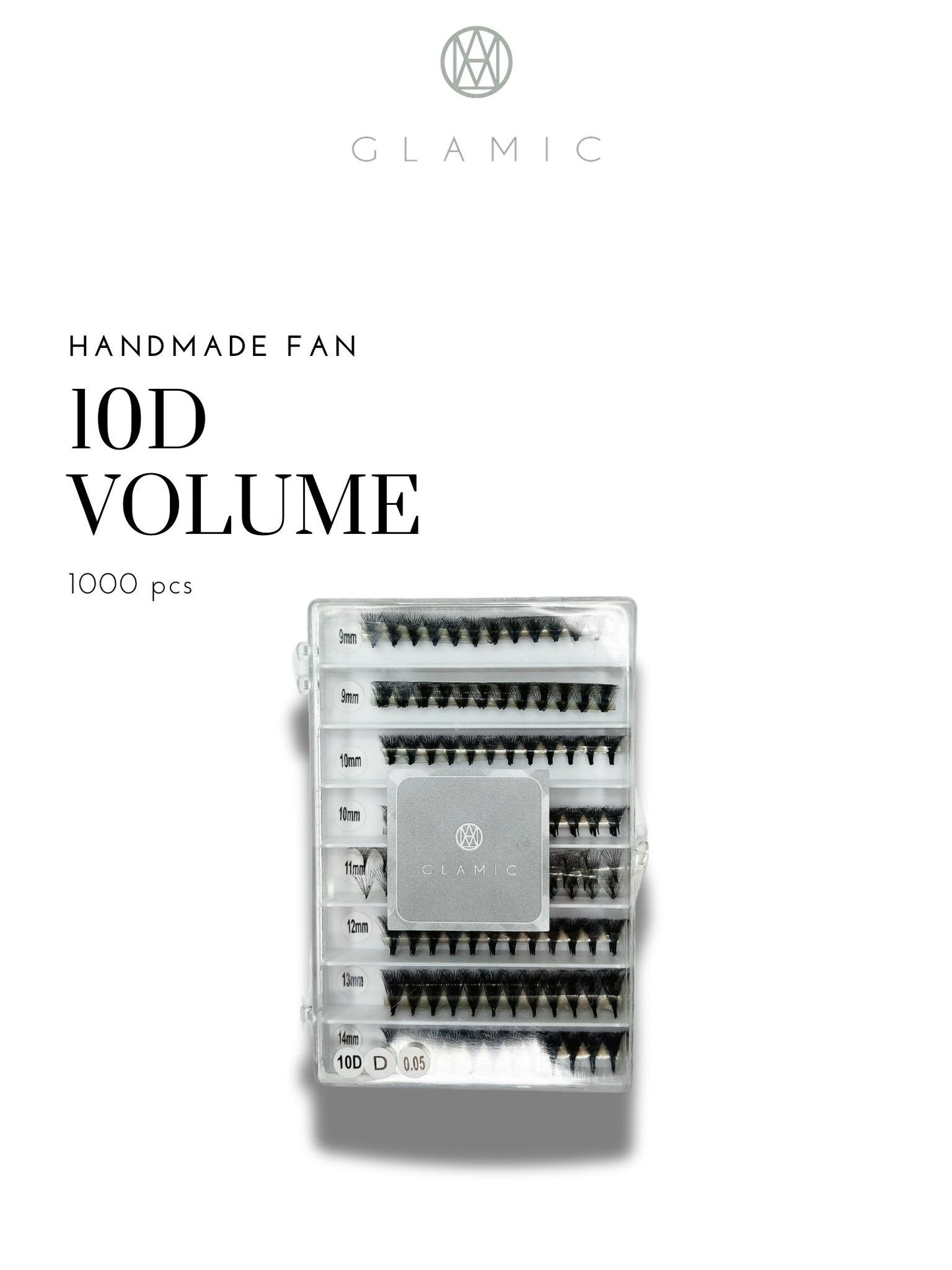 Premades wimpers 10D volume 0.05 - 1000 stuks - mixed lengtes